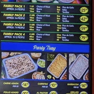 Taqueria Menu