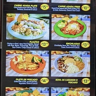 Taqueria Menu