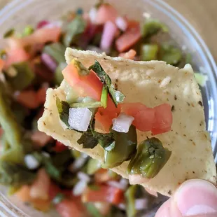 cactus salad on chip
