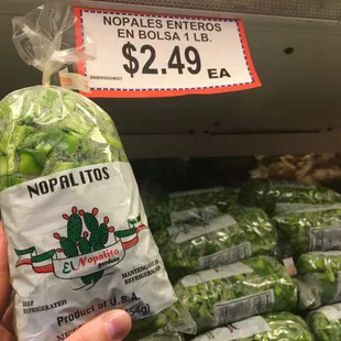 Fresh cactus (nopales in Spanish) is here!
