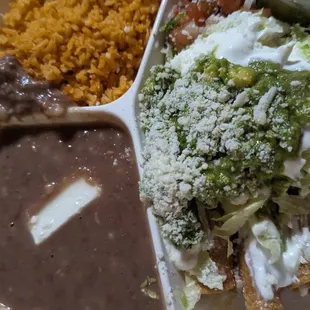 mexican food in a styrofoam container
