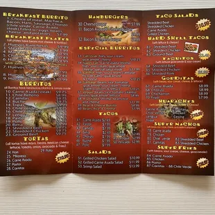 Updated menu &amp; prices