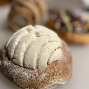 a doughnut with icing on top