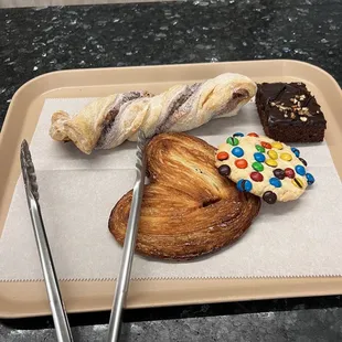 a tray of pastries