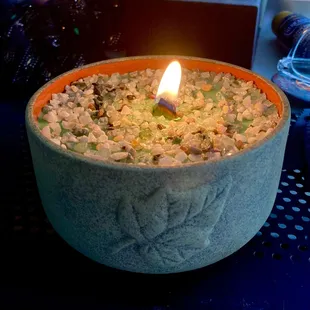 Gorgeous Soy Candle with wooden wick from Artemis and Io in Edenton, NC.