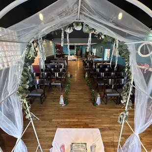 a view of a wedding ceremony