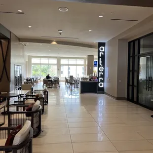 Looking across the hotel lobby, to Arterra
