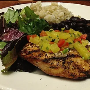 Grilled Yellowtail w/ Pineapple Salsa ($15)