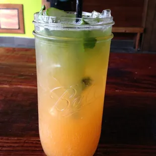 Sparkling melon cucumber water!