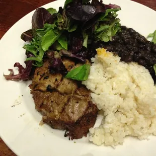 Unpulled grilled pork. Pretty good.