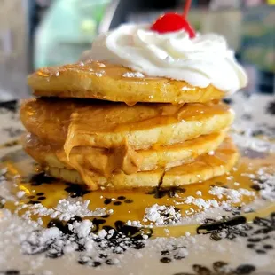 Honey &amp; Peanut Butter Pancakes