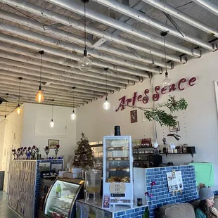 the interior of a coffee shop