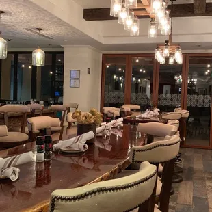 the dining area