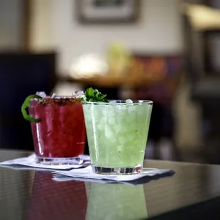 Take your pick between a spicy or savory margarita.