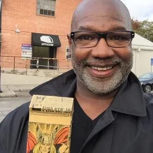 Yaaaay!! I just scored a Thor repurposed cigarette box from Artist Jill Allyn Stafford in Studio 10!!