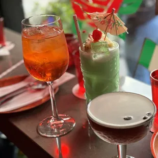 Aperol Spritz, I think the Mai tai and espresso martini