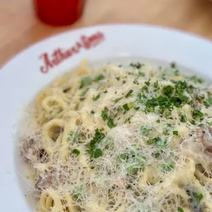 a plate of pasta
