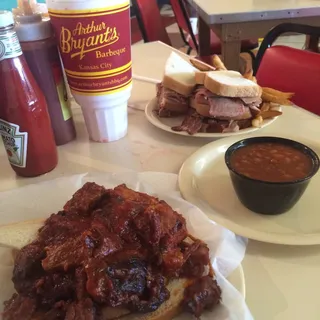 Burnt End Sandwich - Open Faced