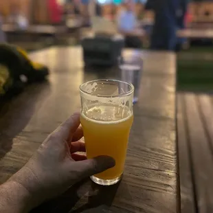 A beer from The Godfatherish Alfalfa Booth