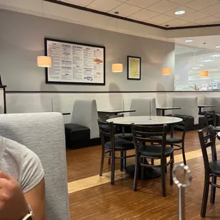 a woman eating at a restaurant