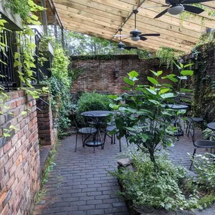 Outdoor seating when the weather is nice.