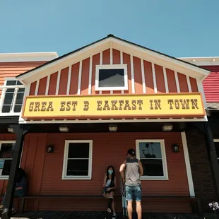 the front of the restaurant