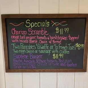 Weekly Specials for this week