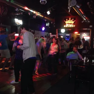 a crowd of people dancing