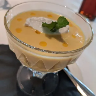 chilled Sweet &amp; Spicy Mango Soup is glorious