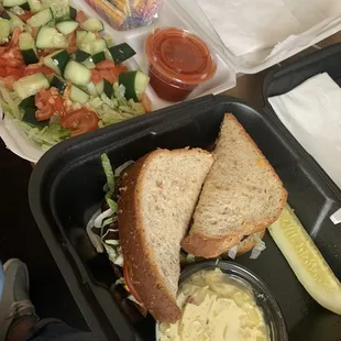 The Bambino and a garden salad.