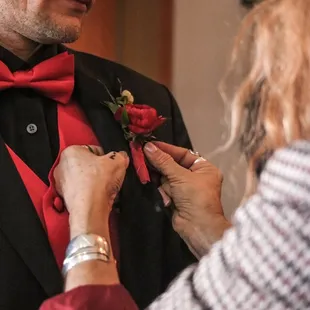 Groom's boutonnière.