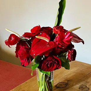 Bridal Bouquet with special red ginger flower.