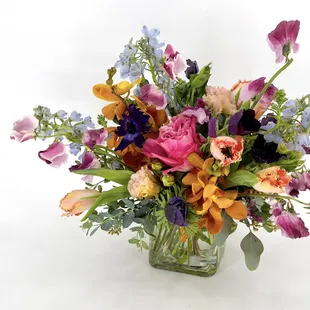 Colorful spring flower arrangement.