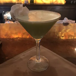 Bad lighting but my Pistachio Martini