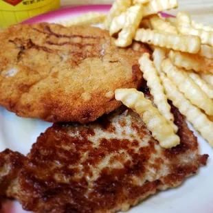 1 grilled tenderloin 1 breaded