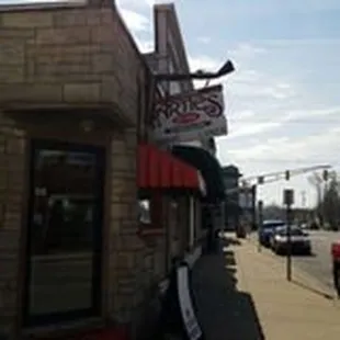 the front of a restaurant