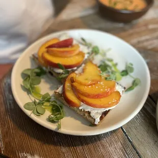 Roasted Peach Foccacia