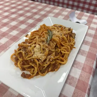 Spaghetti (eggs pasta) with House Meat Sauce