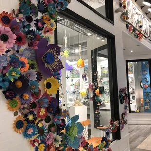 Flower art at the entrance