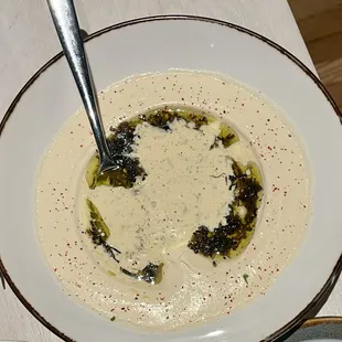 Green tehina hummus