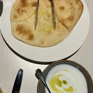 Labneh and olive oil