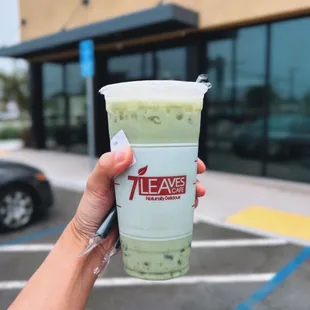 Japanese matcha w/ crystal boba (large)