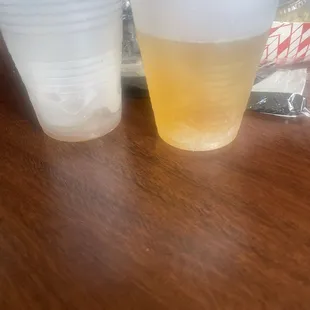 The super small cups that barely held any drink