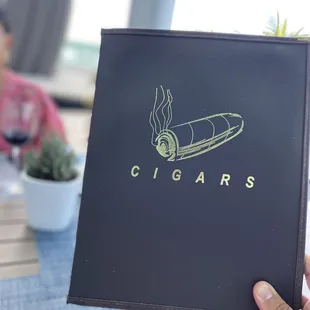 Cigar menu