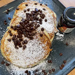 Kids chocolate chip pancakes