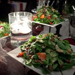 Yummy salad!  Two Chefs did the table setup and decor for the buffet line