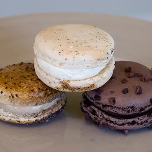 coffee, vanilla, chocolate.  Good flavor, but not chewy enough.  the chocolate one was way too soft.