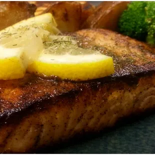 Blackened Salmon cooked wonderfully and so fresh tasting. Only $14
