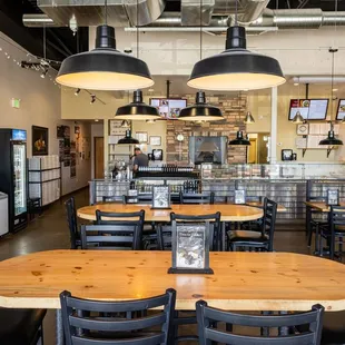 the dining area of the restaurant