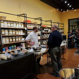 The Chef &amp; of the owner preparing for class